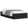 vidaXL Bed Frame with Drawers without Mattress Black 100x200 cm