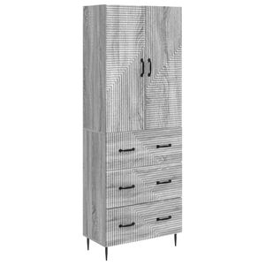 vidaXL Cabinet Set 2 pcs Grey Sonoma 66 x 34.5 x 90 cm Engineered Wood