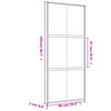 vidaXL Sliding Door Gold 90x205 cm Clear ESG Glass and Aluminium