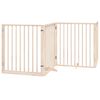 vidaXL Dog Gate with Door Foldable 6 Panels 480 cm Poplar Wood