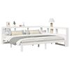 vidaXL Bookcase Bed without Mattress White 200x200 cm Solid Wood Pine