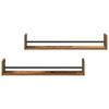 vidaXL Wall Shelf Wall-mounted 2 pcs Old Wood 80 x 16 x 14 cm