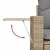 vidaXL 6 Piece Garden Sofa Set with Cushions Beige Poly Rattan Acacia