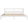 vidaXL Bed Frame without Mattress White 180x200 cm Super King Solid Wood Pine