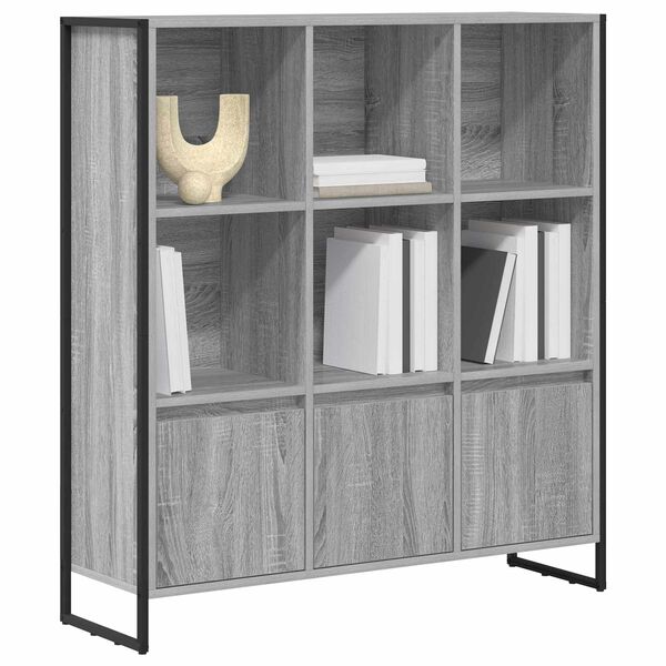 vidaXL Book Cabinet 2 pcs Grey Sonoma 99.5 x 30 x 108 cm