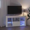 vidaXL Corner LED TV Cabinet High gloss White 100 x 40 x 50 cm