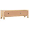 vidaXL TV Cabinet 140x30x40 cm Solid Mango Wood and Natural Cane