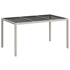 vidaXL Garden Table White 150 x 90 x 75 cm Poly Rattan