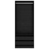 vidaXL Wardrobe with Drawer Black Oak 80 x 50 x 200 cm Engineered Wood