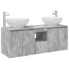 vidaXL Bathroom Cabinet Set 3 pcs Concrete Grey 49.5 x 44.5 x 65 cm
