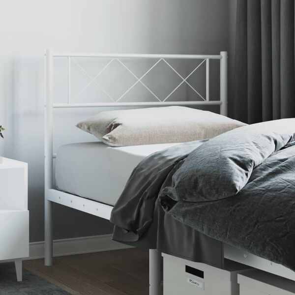 vidaXL Metal Headboard White 107 cm