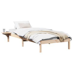 vidaXL Bed Frame Natural 80 x 200 cm Solid Pine Wood
