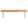 vidaXL Basin Shelf Wall Mounted Steel and Solid Wood Acacia