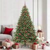 vidaXL Artificial Christmas Tree with 300 LEDs Green 180 cm PE and PVC