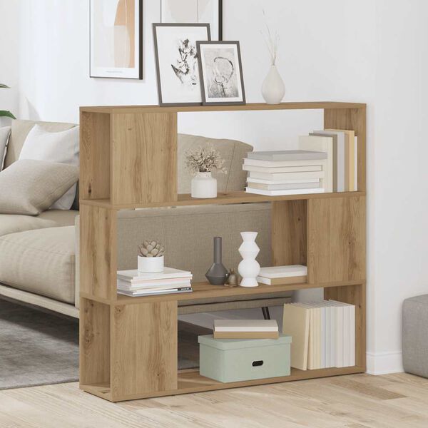 vidaXL Book Cabinet/Room Divider Artisan Oak 100x24x94 cm