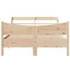 vidaXL Bed Frame with Headboard 140x200 cm Solid Wood Pine