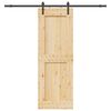 vidaXL Sliding Door with Hardware Set 80x210 cm Solid Wood Pine