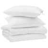 vidaXL Summer Duvet with Pillow 3 pcs White Microfibre