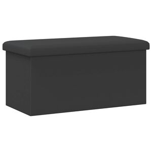 vidaXL Foldable Storage Bench Grey 180 kg 80 L 77 x 38 x 38 cm PVC