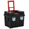 vidaXL Toolbox Trolley Black and Red Polypropylene