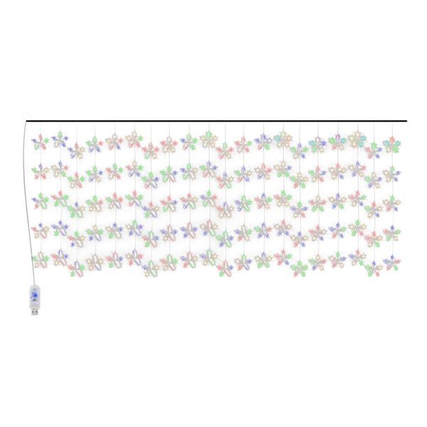 vidaXL LED Star Curtain Fairy Lights 500 LED Colourful 8 Function