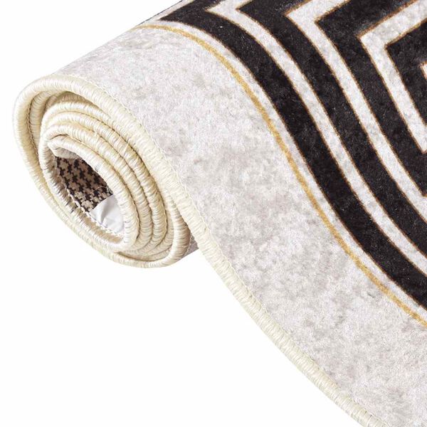 vidaXL Rug Washable 80x150 cm Light Beige Anti Slip