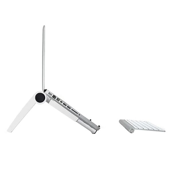ErgoLine Tablet/Laptop Stand Cricket 20x5x2.4 cm White and Silver