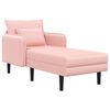 vidaXL Oversized Chaise Longue Pink Boucl&eacute;