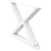vidaXL Coffee Table Legs 2 pcs White 70x(42-43.3) cm Steel