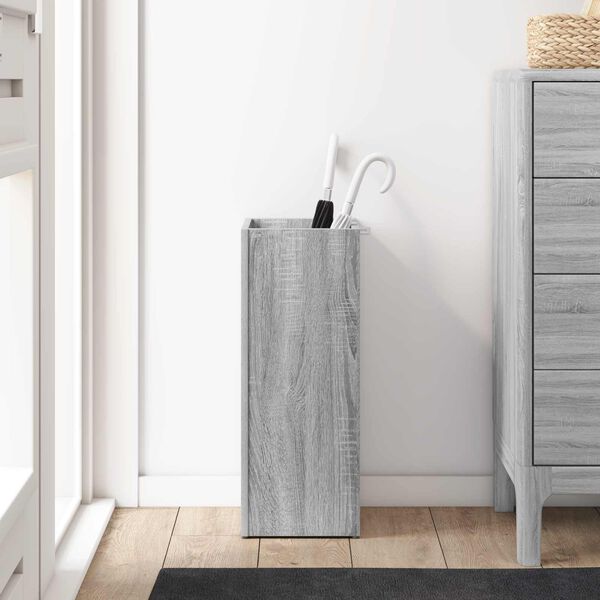 vidaXL Umbrella Stand Grey Sonoma 25 x 24.5 x 64 cm Engineered Wood