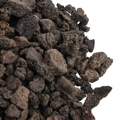 vidaXL Volcanic Rocks 10 kg Black 1-2 cm