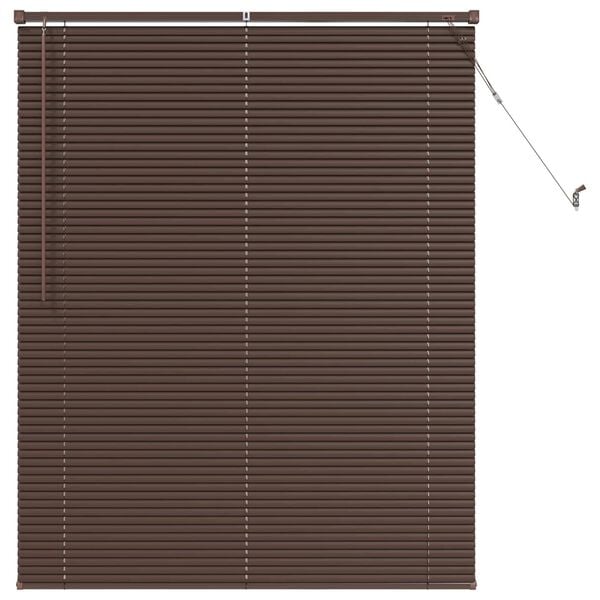 vidaXL Venetian Blind Dark Brown with Pattern 150 x 110 cm PVC