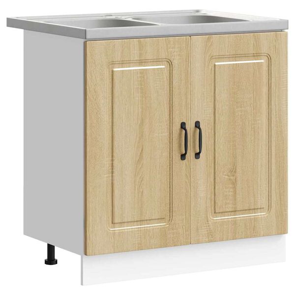 vidaXL Kitchen Cabinet with Door Kalmar Sonoma Oak 80 x 46 x 81.5 cm