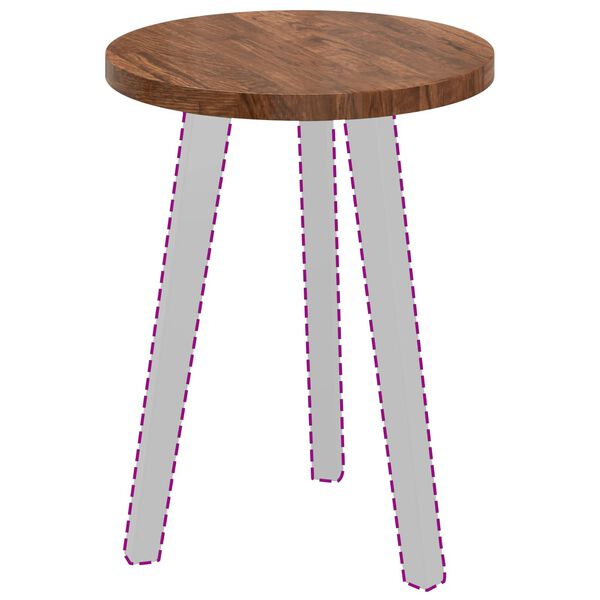 vidaXL Table Top Light Brown &Oslash; 40 x 2.5 cm Solid Oak Wood