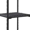 vidaXL Storage Shelf Black 30x30x90 cm Poly Rattan