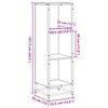 vidaXL Book Cabinet Smoked Oak 33.5x33x107.5 cm Engineered Wood