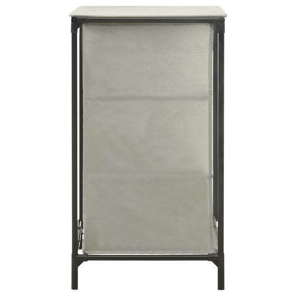 vidaXL Shoe Rack 57x36x61 cm Non-Woven Fabric and Steel Grey