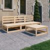 vidaXL 4 Piece Garden Lounge Set Solid Wood Pine