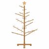 vidaXL Wooden Christmas Tree with Stand Brown 125 cm Solid pine wood