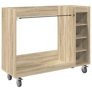 vidaXL Golf Cabinet with Wheel Plain Sonoma Oak 120 x 45 x 98 cm