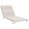 vidaXL Sunlounger Cushion GEMERT 100% Polyester White 200 x 80 x 3 cm