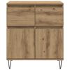 vidaXL Sideboard Artisan Oak 60 x 35 x 70 cm Engineered Wood and Iron