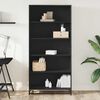 vidaXL Bookcase Black 80.5x35x170.5 cm Engineered Wood