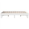 vidaXL Bed Frame without Mattress White 150x200 cm King Size Solid Wood Pine