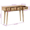 vidaXL Console Table 110x30x75 cm Solid Wood Mango
