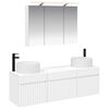 vidaXL Bathroom Cabinet Set 4 pcs White 100 x 14.5 x 70 cm