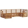 vidaXL Outdoor Sofa Set 6 pcs Natural Polyester