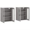 vidaXL Wall Mounted Cabinets 2 pcs Grey Sonoma Engineered Wood