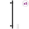 vidaXL Cabinet Handles 5 pcs Black 224 mm Stainless Steel
