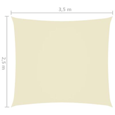 vidaXL Sunshade Sail Oxford Fabric Rectangular 2.5x3.5 m Cream